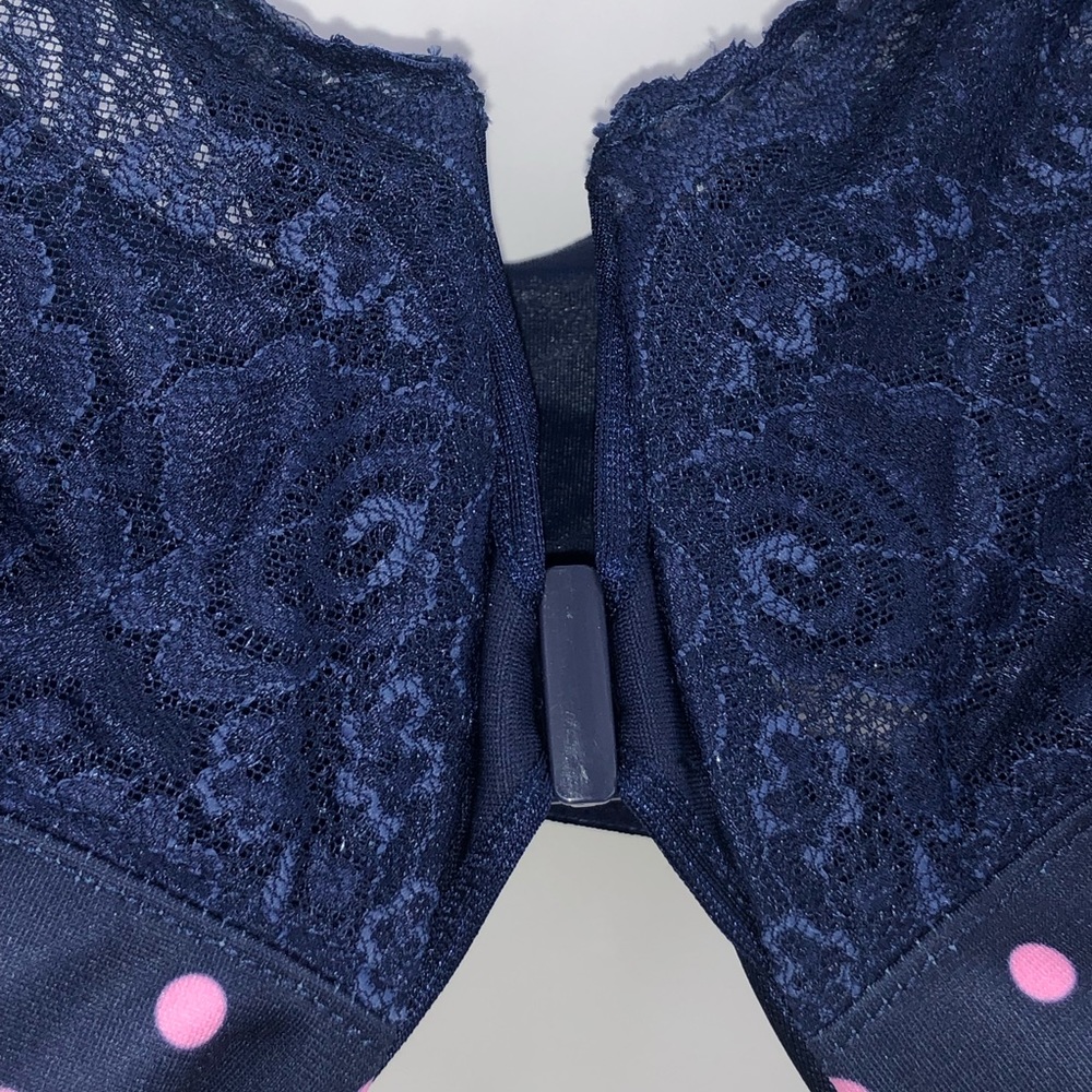 Glamorise Plus Size Full Figure WonderWire Front-Close Bra in Medieval Blue NWOT - Picture 5 of 9